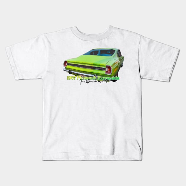 1967 Plymouth Barracuda Fastback Coupe Kids T-Shirt by Gestalt Imagery